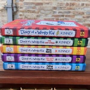 Diary of a Wimpy Kid Hardcover Book Set Of 5 By Jeff Kinney - Multicolor